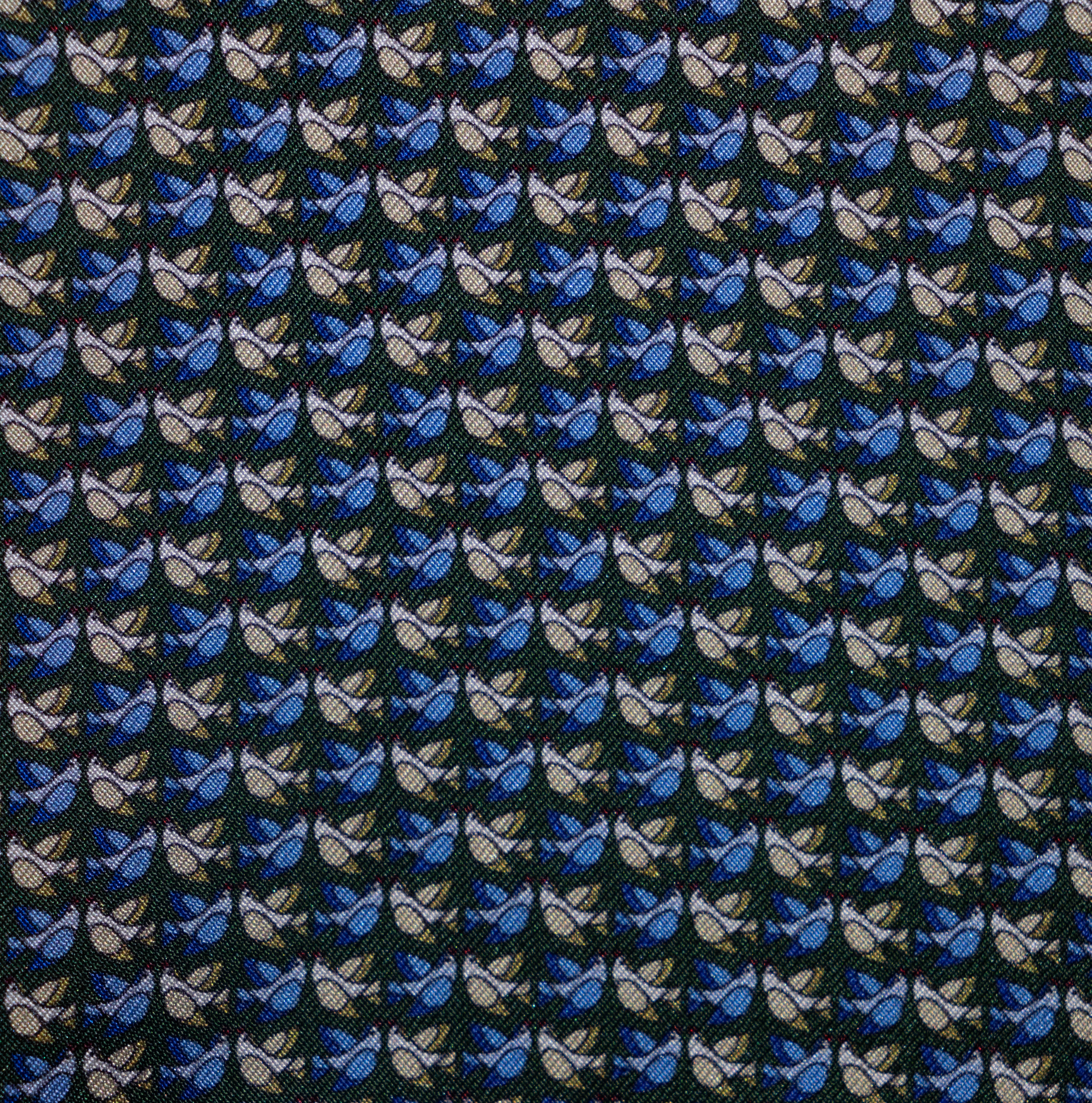 Pocket square uccellini verde Fefè