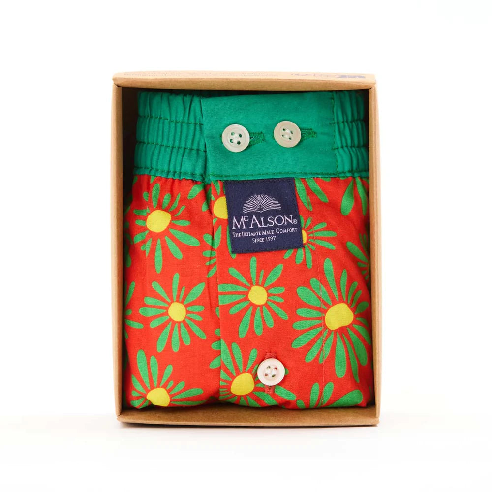 Boxer fantasia flower arancione McAlson