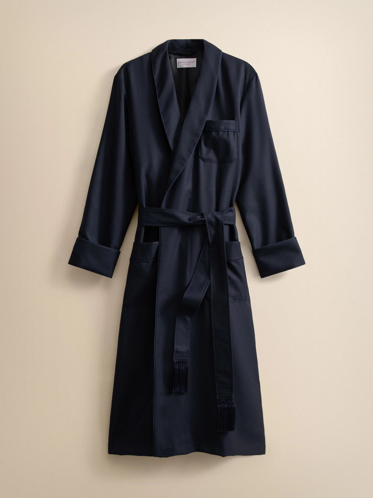 Vestaglia Westminster lana merino Navy blue Derek Rose