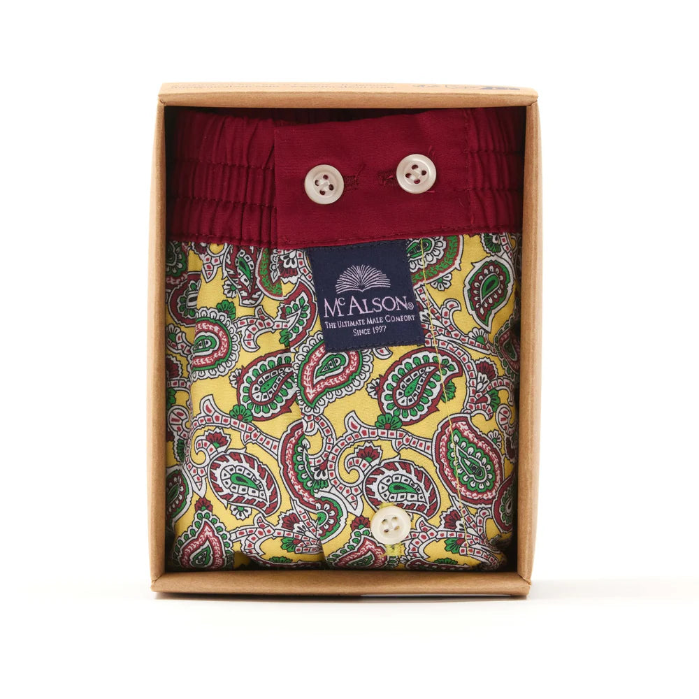 Boxer paisley giallo McAlson