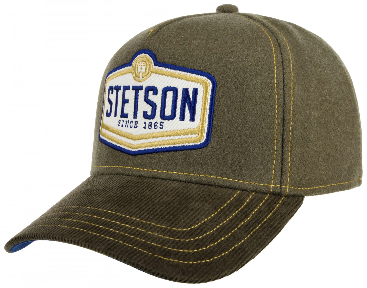Cappellino wordmark patch verde oliva Stetson