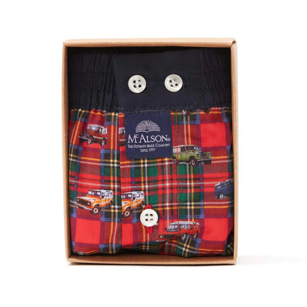 Boxer McTartan Landy rosso McAlson