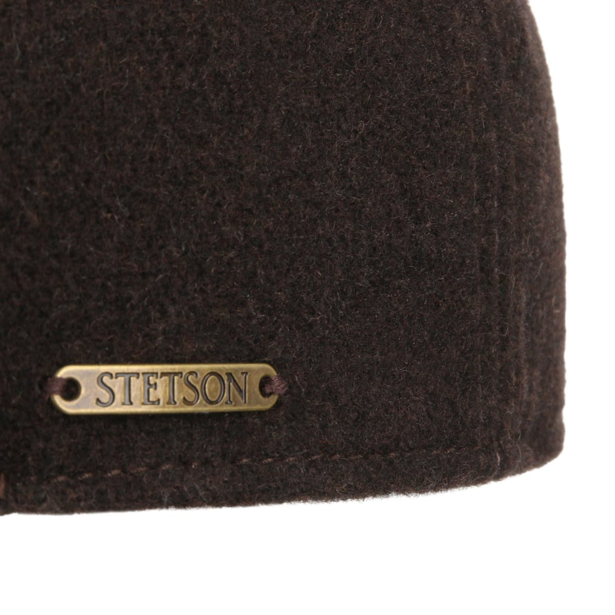 Cappellino baseball con paraorecchie lana cashmere marrone scuro Stetson
