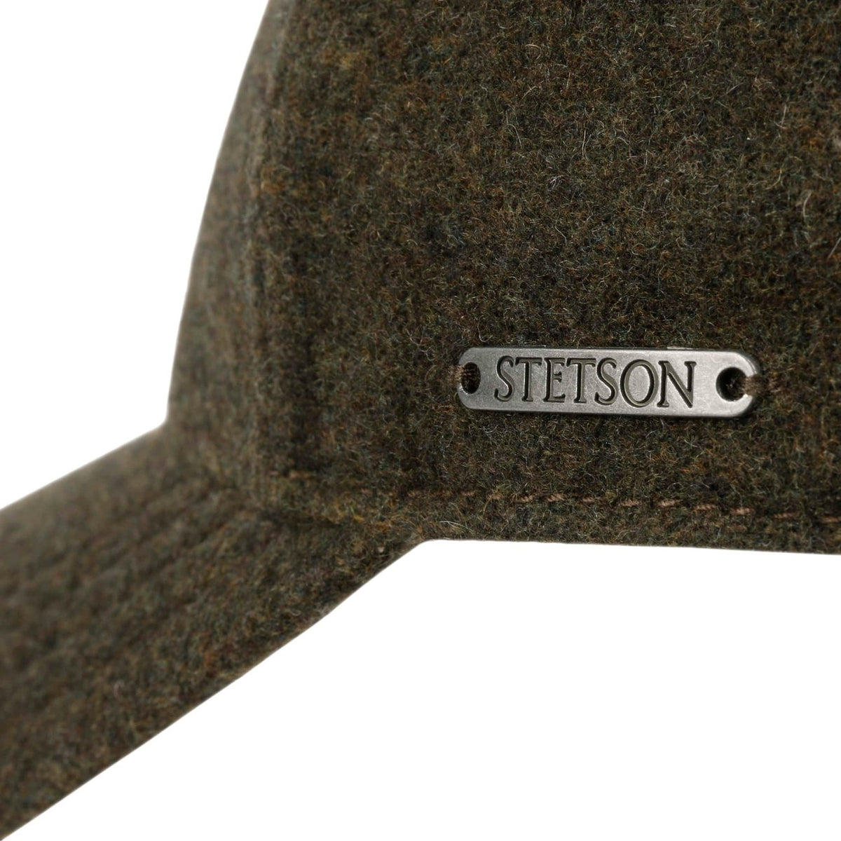 Cappellino baseball con paraorecchie lana cashmere oliva scuro Stetson