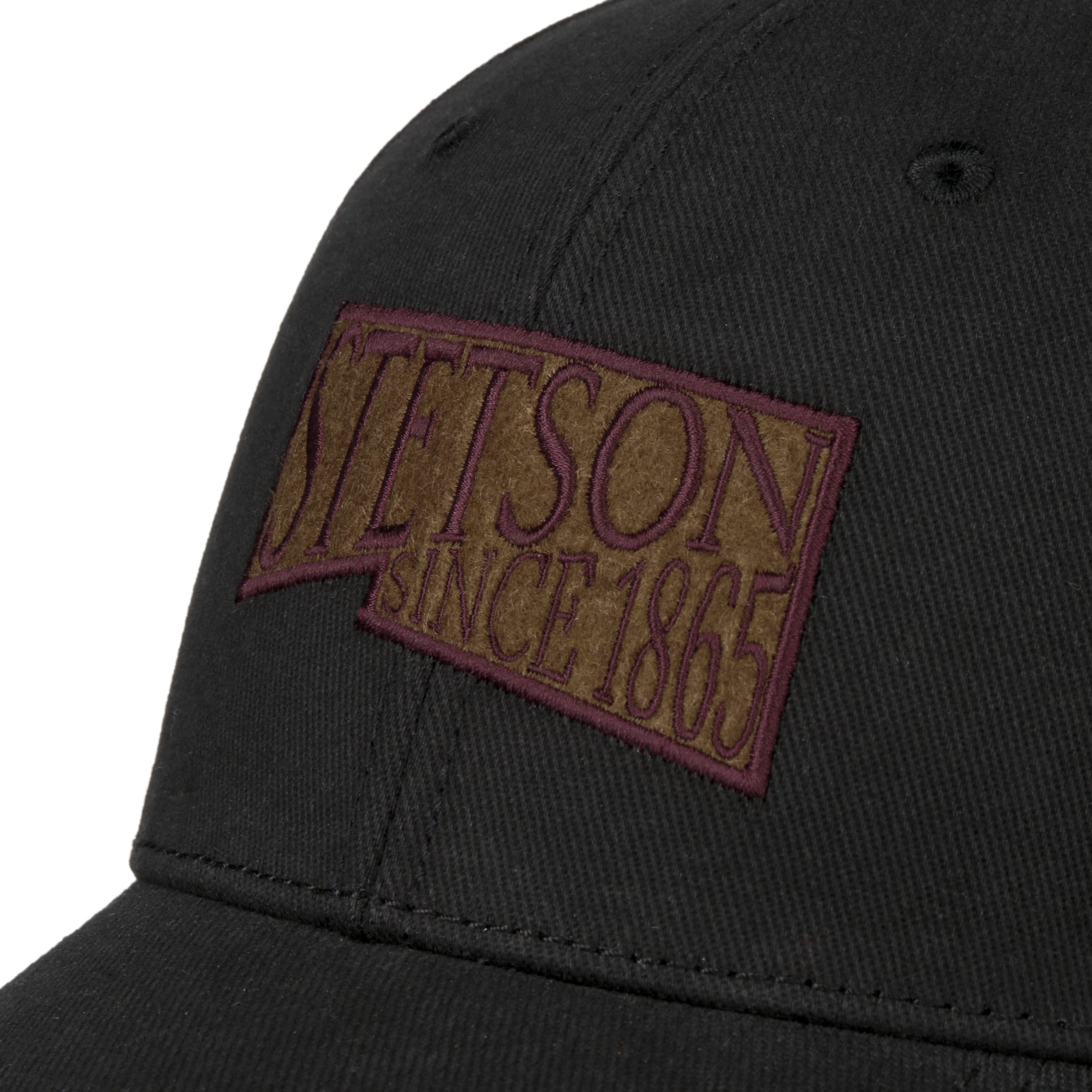 Cappellino baseball brushed twill 1865 nero Stetson