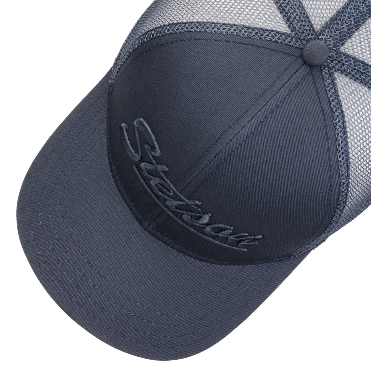 Cappellino Trucker monocromo blu Stetson