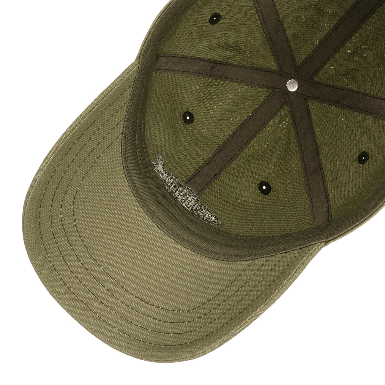 Cappellino da baseball washed canvas fish oliva Stetson