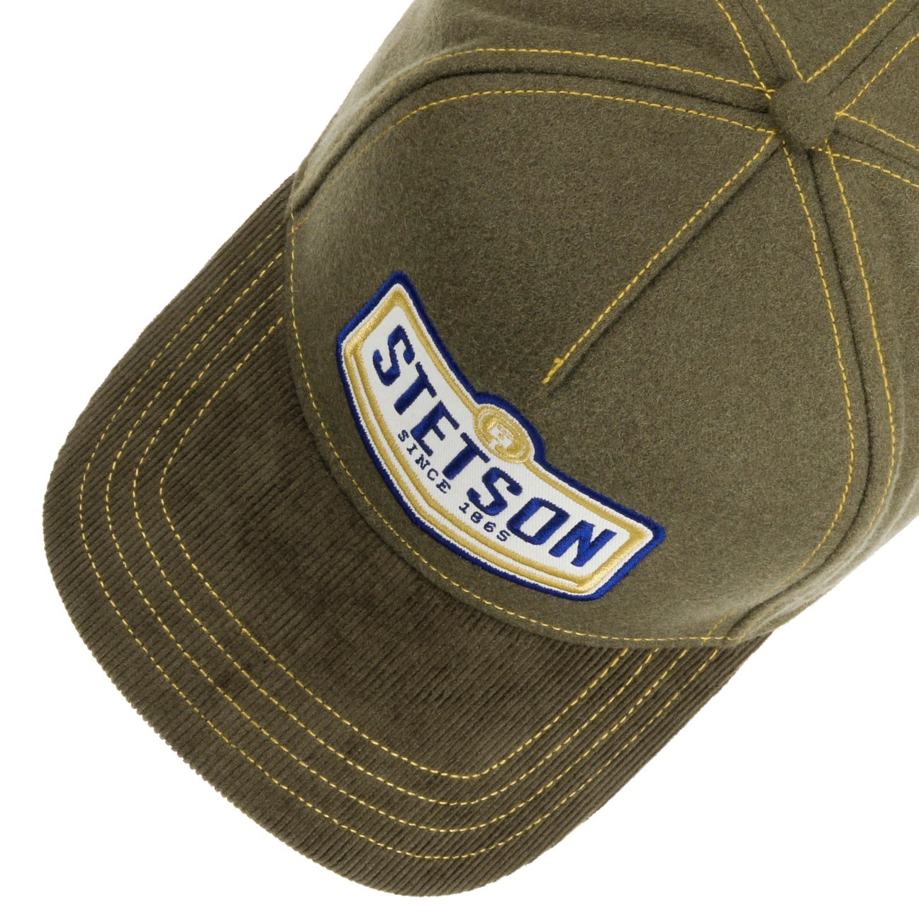 Cappellino wordmark patch verde oliva Stetson