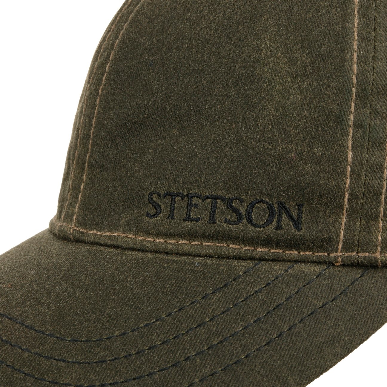 Cappellino Yankton cotone waxed verde oliva Stetson