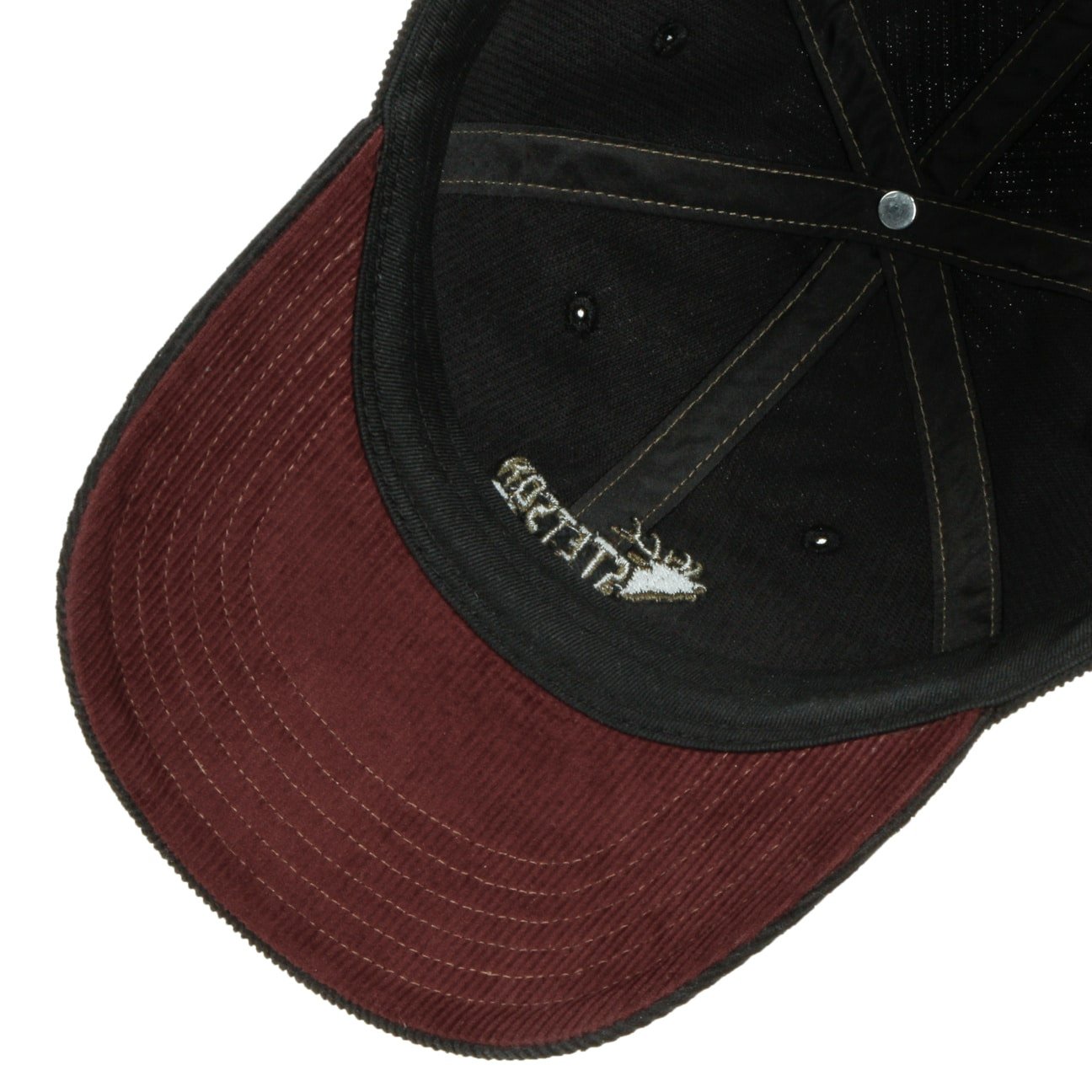 Cappellino coste nero embroidered deer Stetson