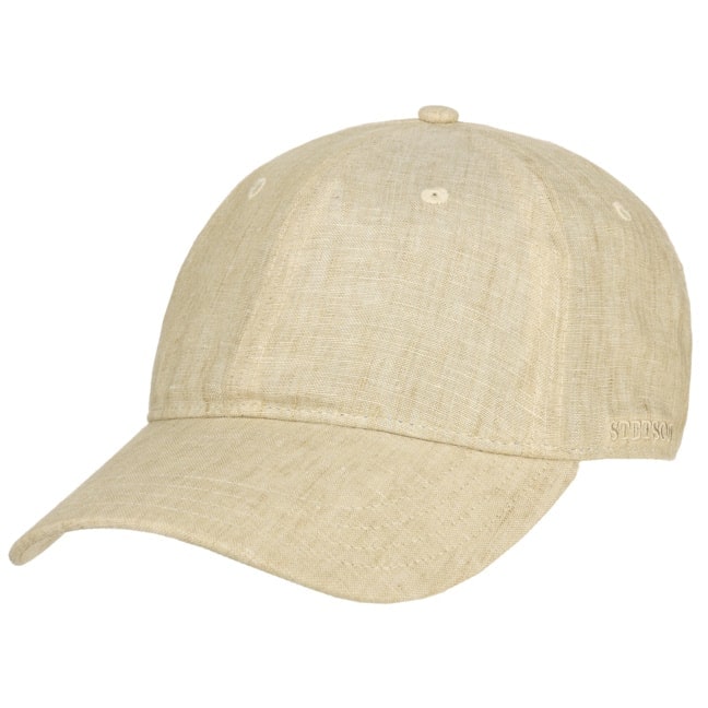 Cappellino baseball lino beige melange Stetson