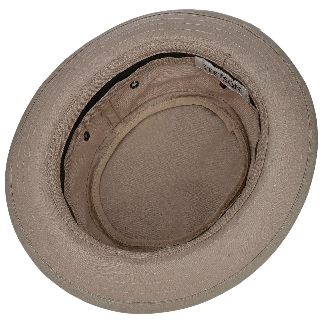 Pork Pie beige cotone regimental Stetson
