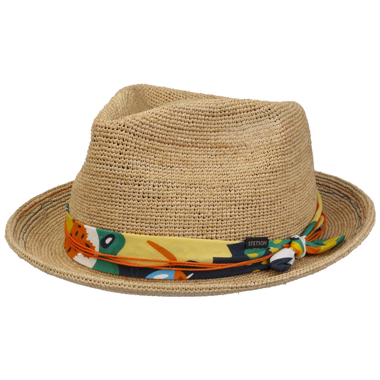Cappello rafia crochet Festival player Stetson