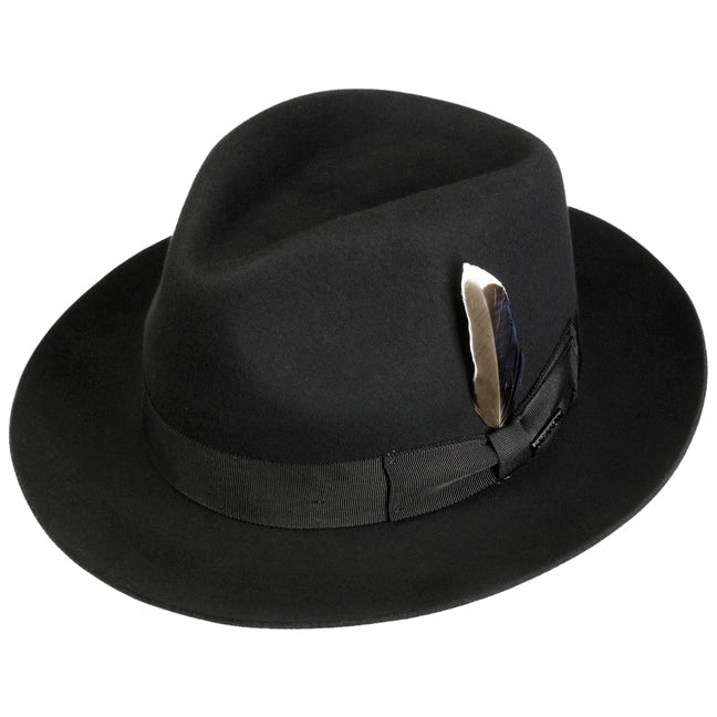 Cappello Fedora lana nero Rosedale Stetson