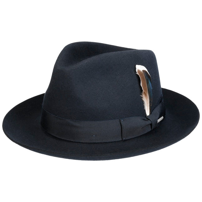 Cappello Fedora lana navy Rosedale Stetson