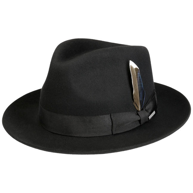 Cappello Fedora lana nero Rosedale Stetson
