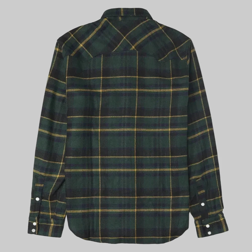 Camicia western tartan wool navy Chesapeake's