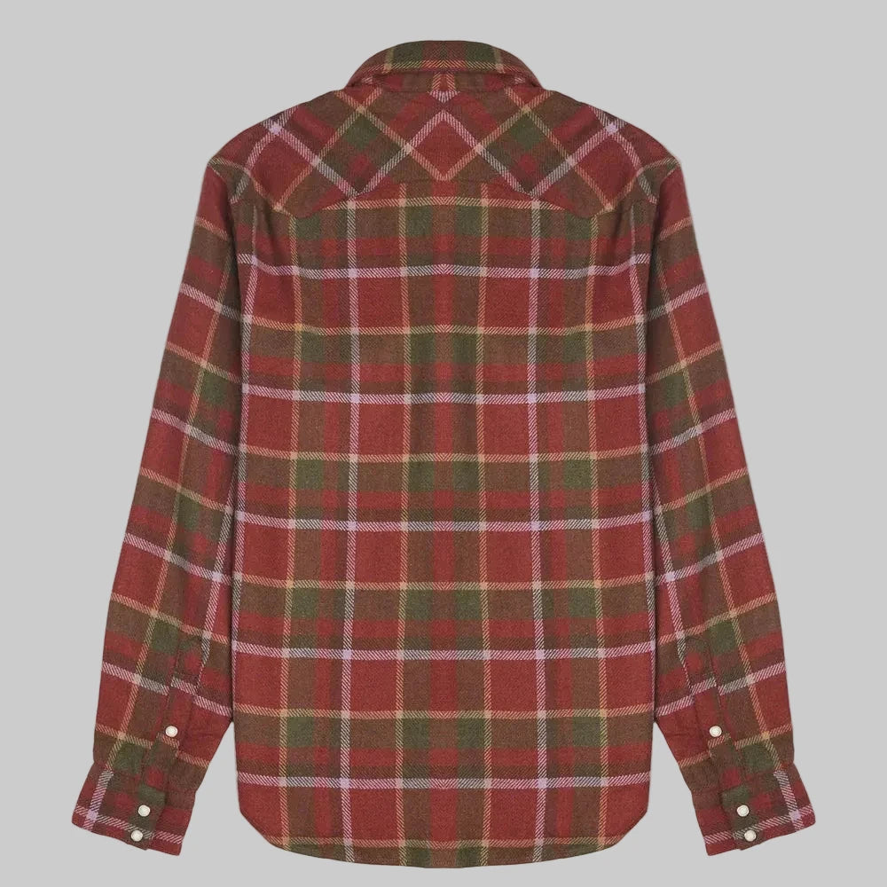 Camicia western tartan wool rust Chesapeake's