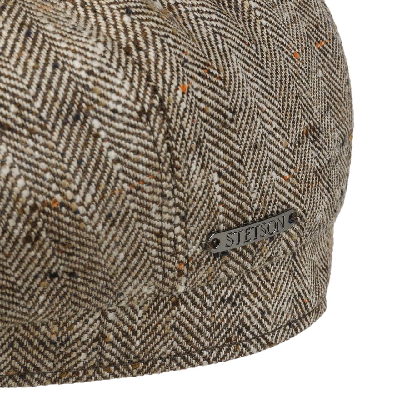 Coppola Hatteras tweed herringbone seta e lino marrone Stetson