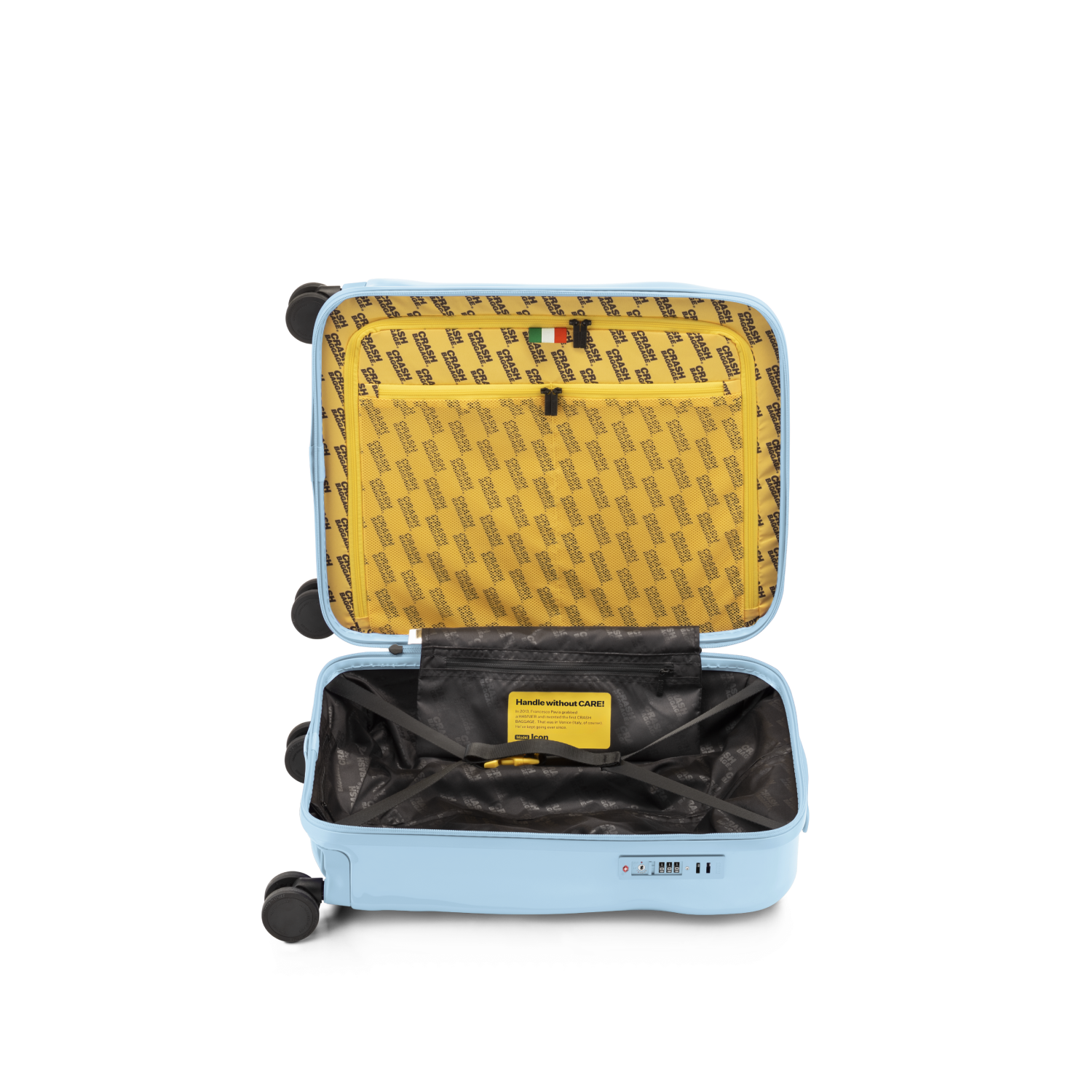 Icon trolley cabin Sky blue Crash Baggage