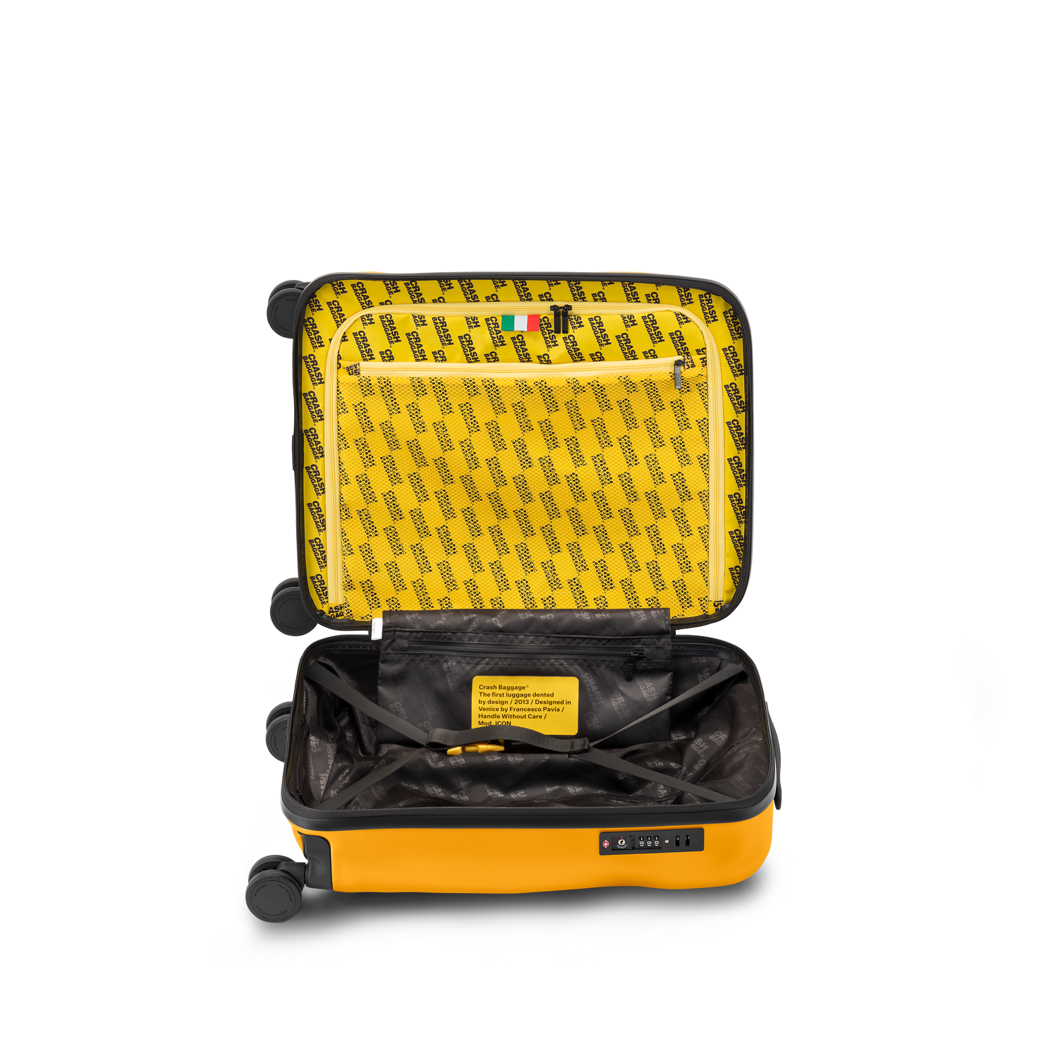 Icon trolley cabin giallo Crash Baggage