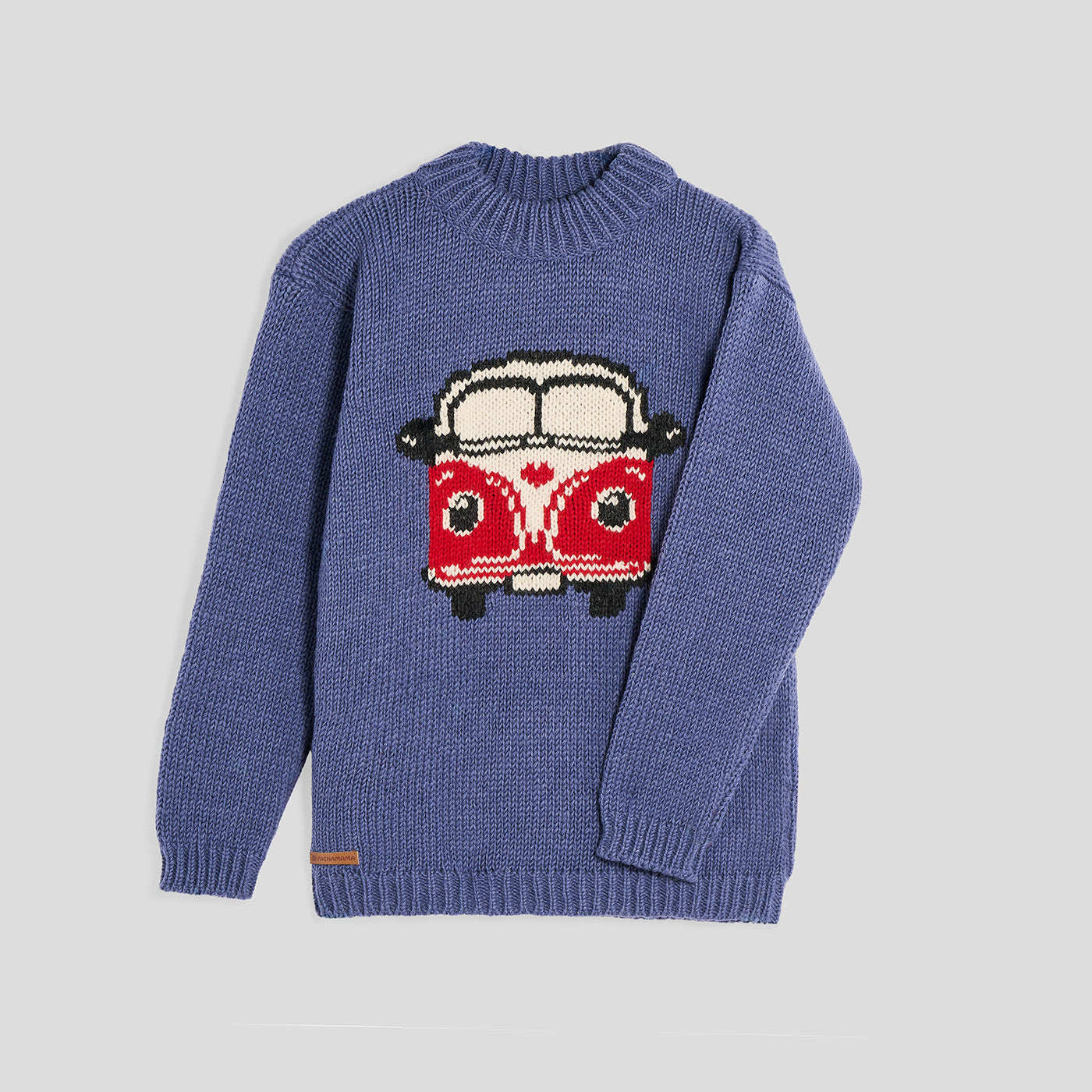 Maglione Happy Camper lana denim Pachamama