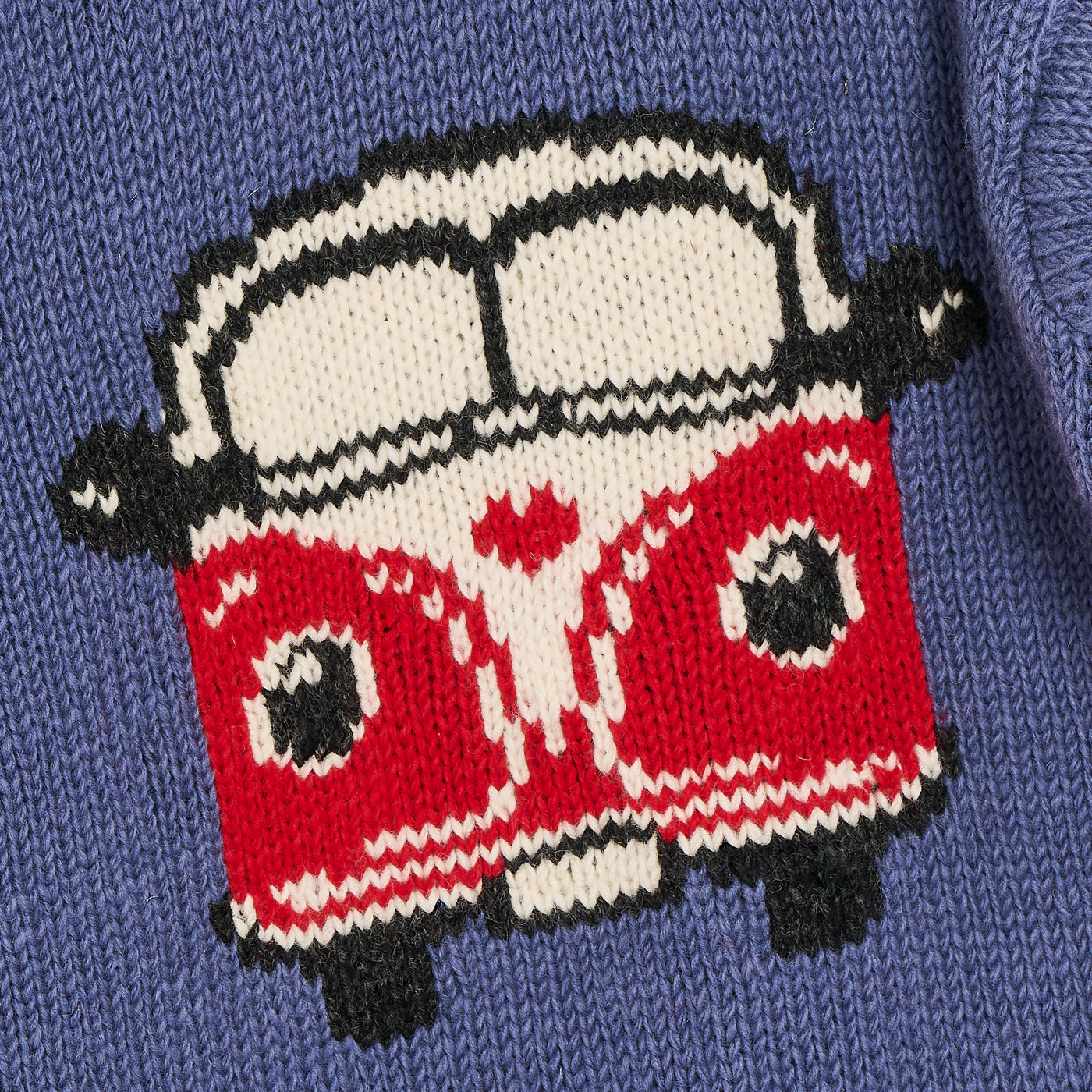 Maglione Happy Camper lana denim Pachamama