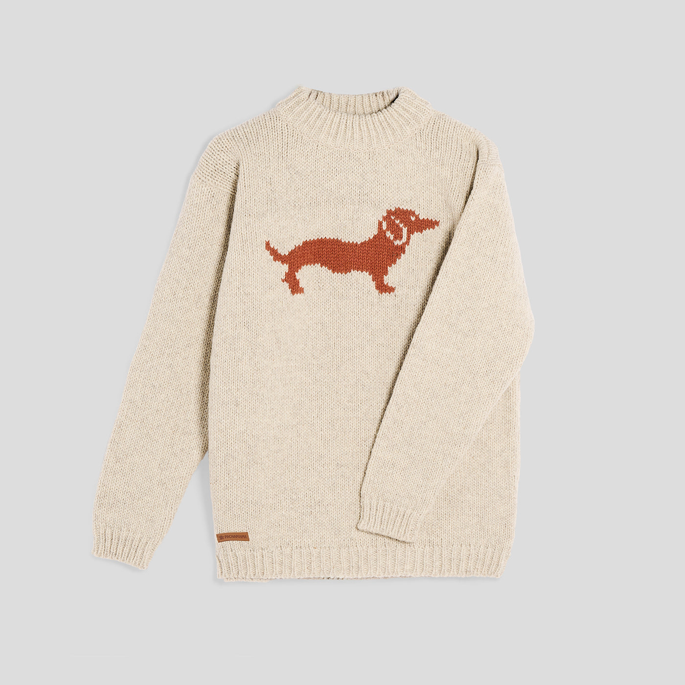 Maglione Bassotto lana beige Pachamama
