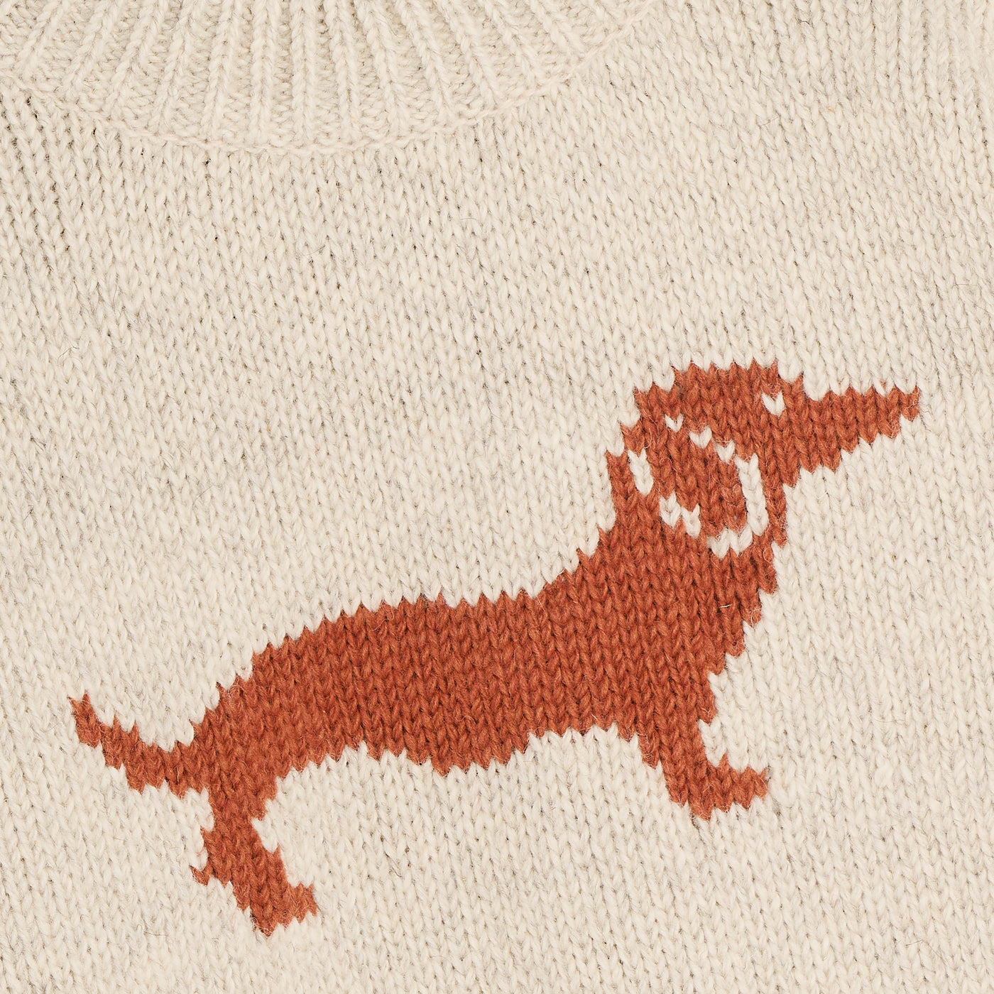 Maglione Bassotto lana beige Pachamama