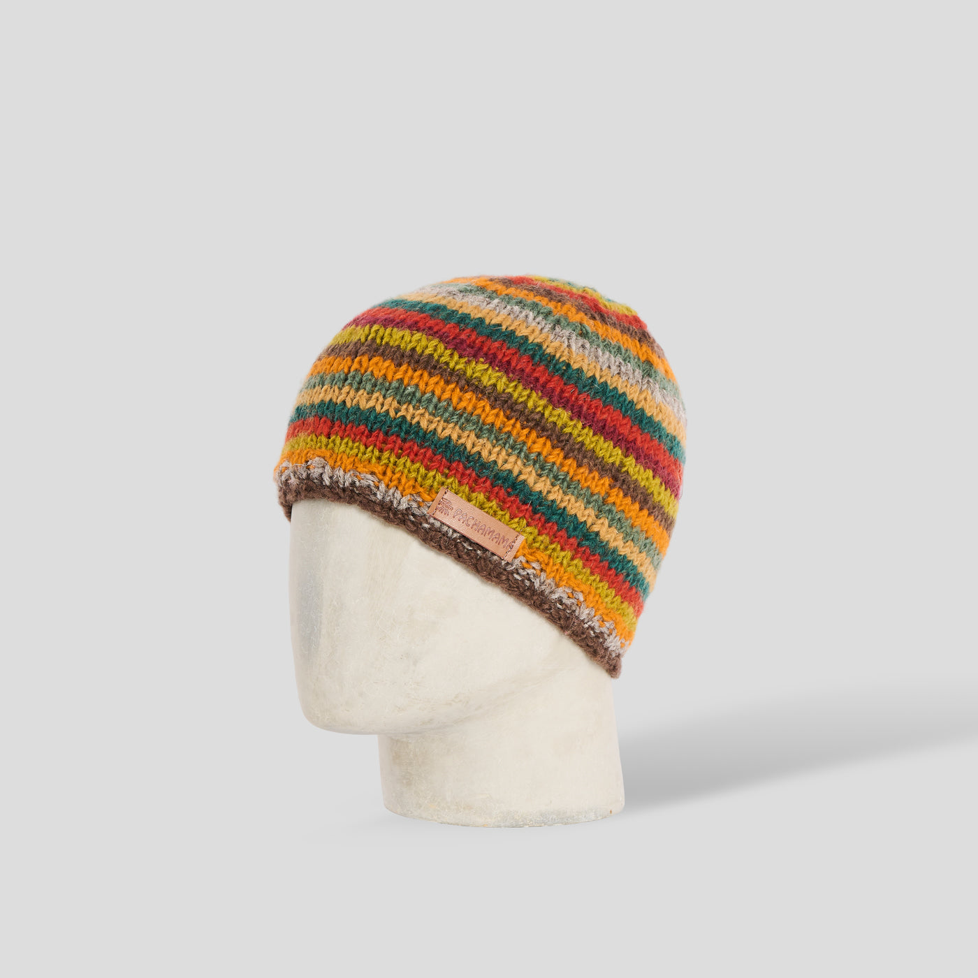 Cuffia rigata multicolor lana Pachamama