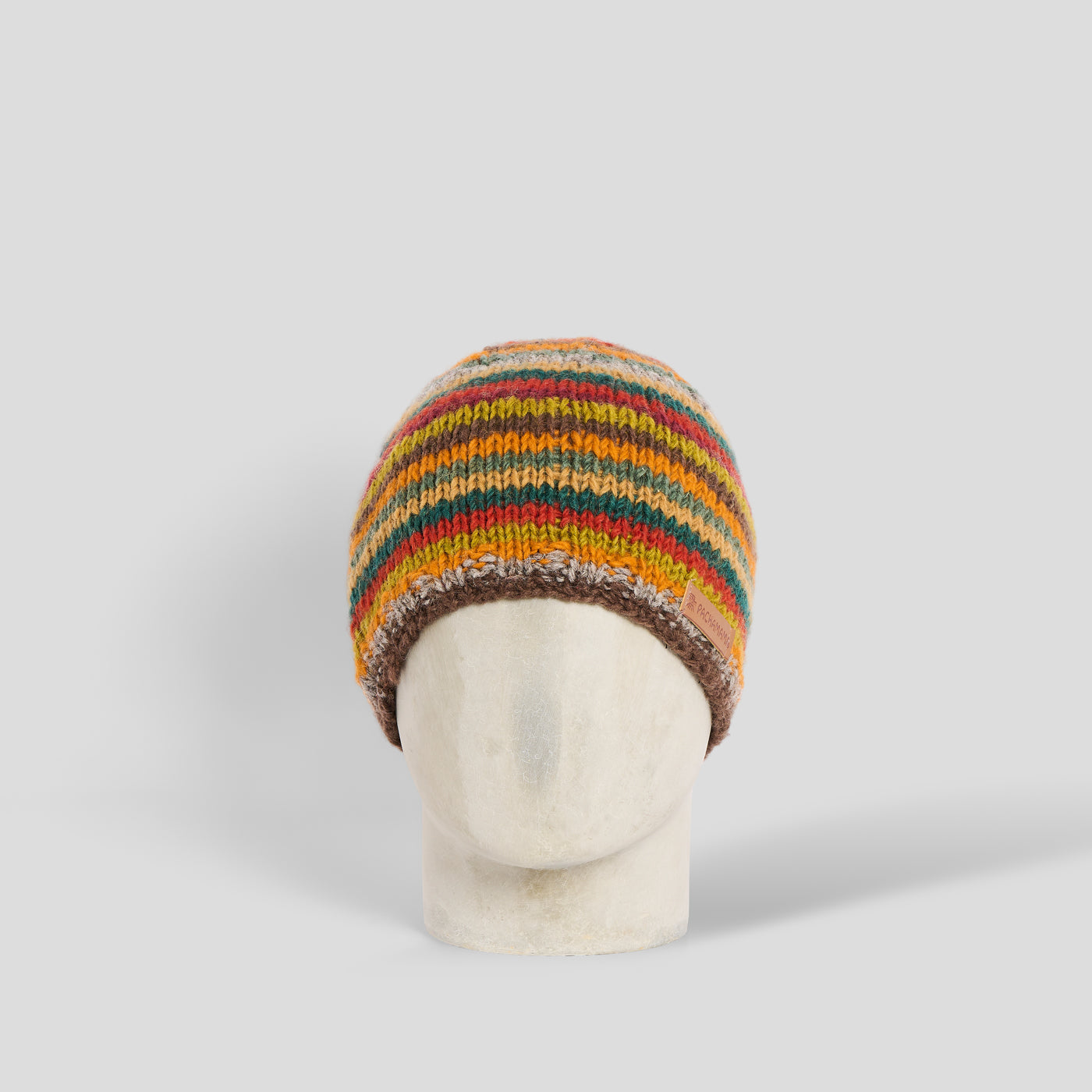 Cuffia rigata multicolor lana Pachamama