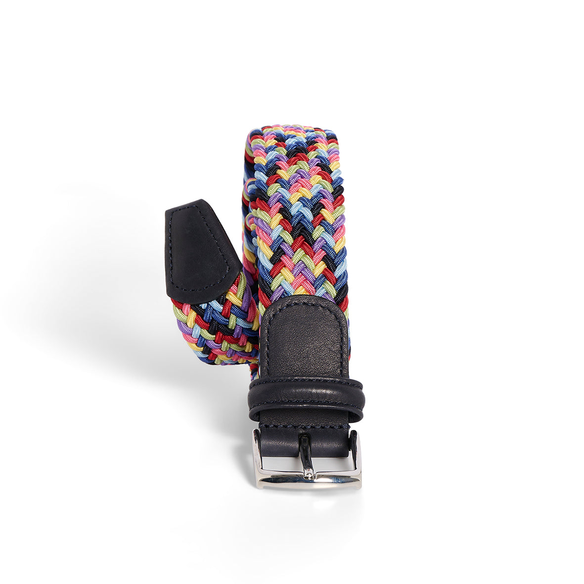 Cintura elasticizzata multicolor lilla rosa gialla blu royal lime rifinita blu Monsieur