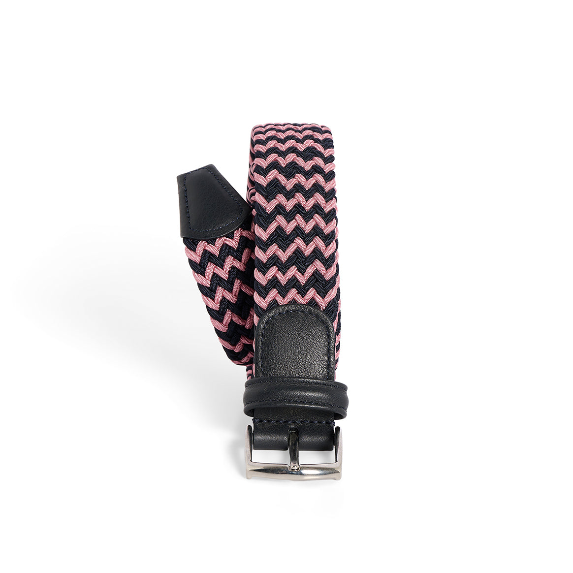 Cintura elasticizzata bicolor rosa blu rifinita blu Monsieur