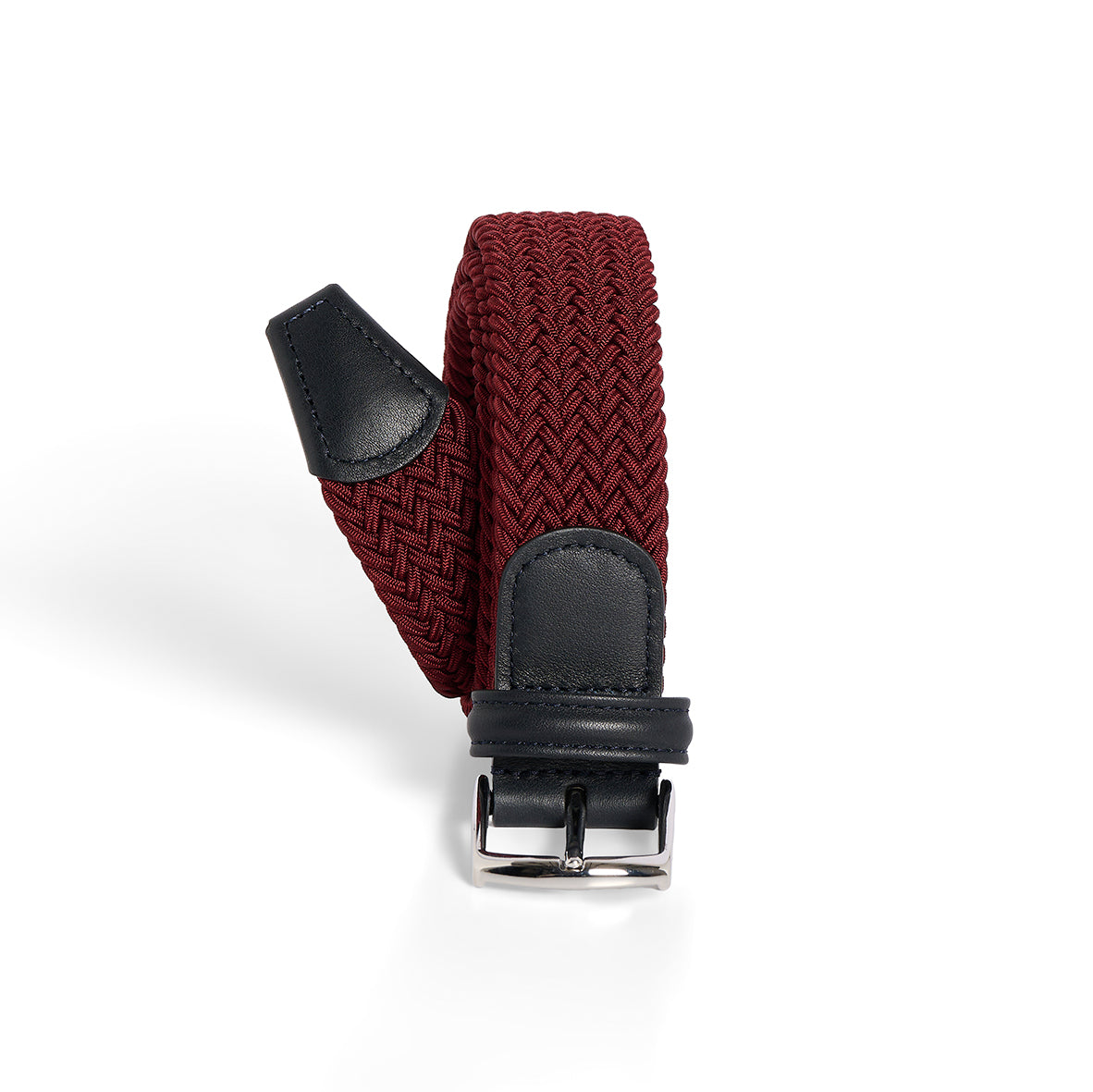 Cintura elasticizzata bordeaux rifinita blu Monsieur