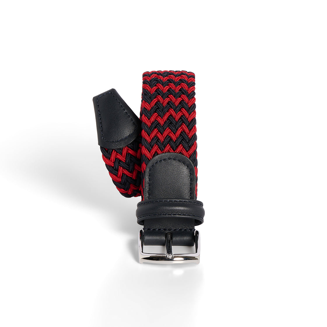 Cintura elasticizzata bicolor rossa blu rifinita blu Monsieur