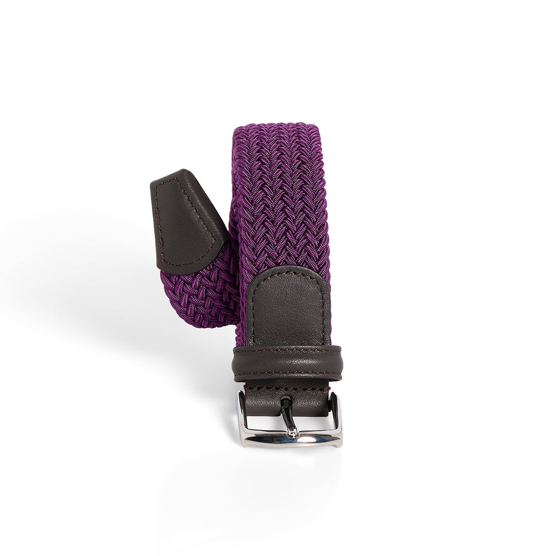Cintura elasticizzata viola rifinita moro Monsieur