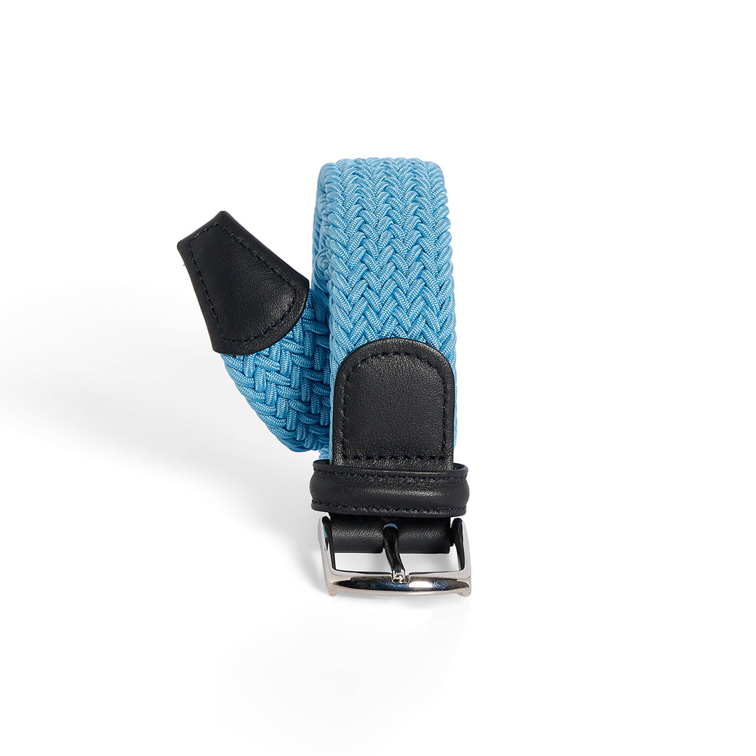 Cintura elasticizzata azzurra rifinita blu Monsieur