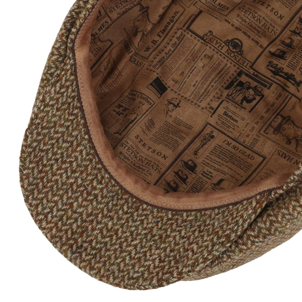 Coppola 8 panel Darsley Harris tweed beige Stetson