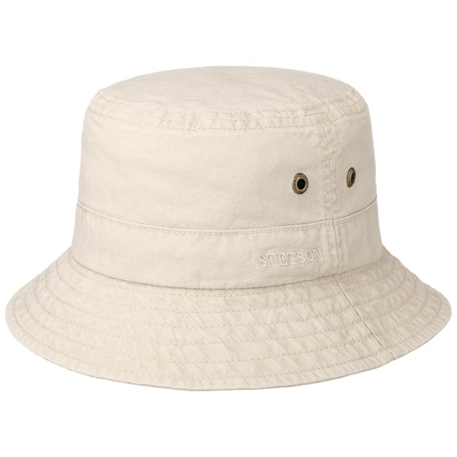 Cappello bucket cotone delavè beige Stetson
