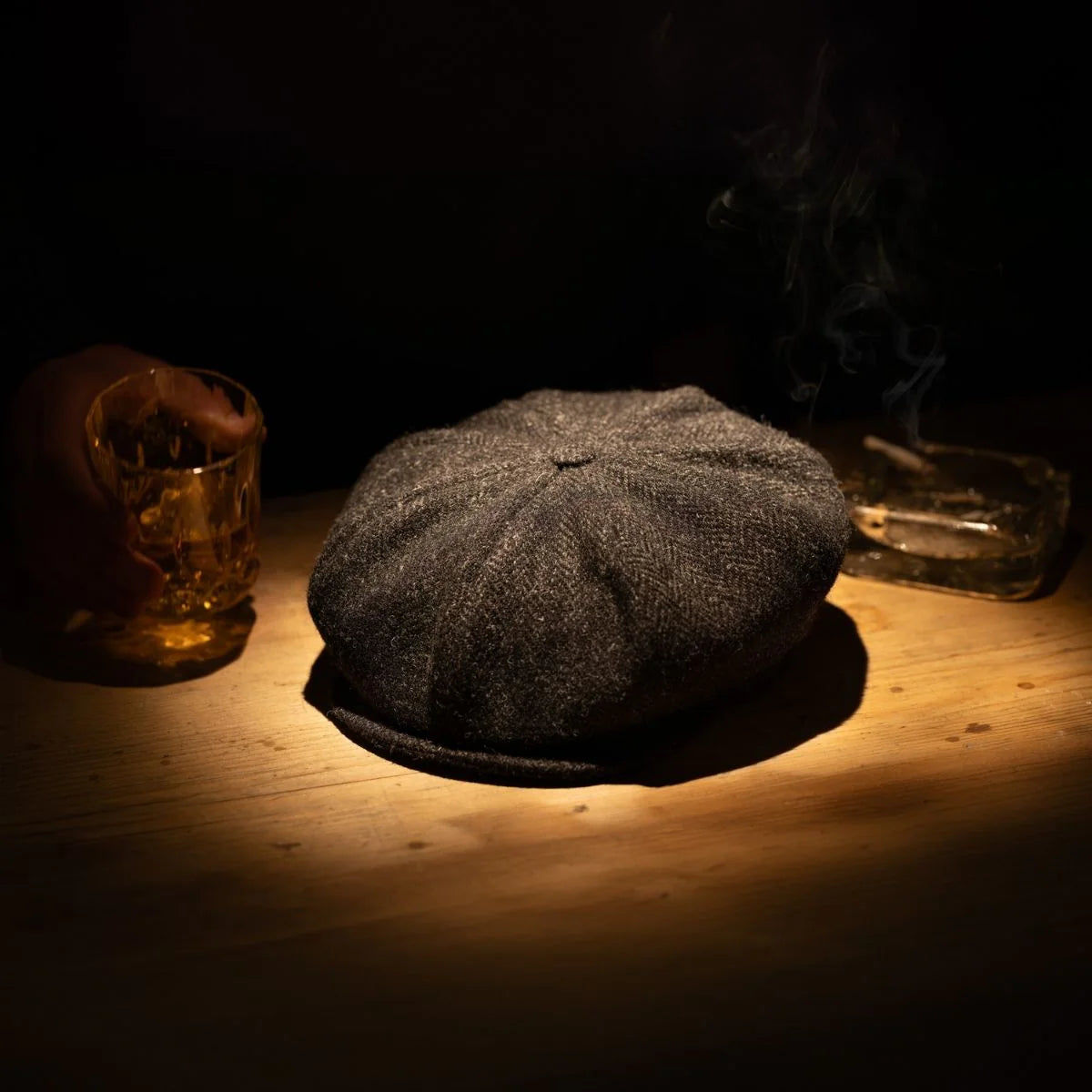 Cappello otto spicchi irish tweed grigio scuro Hanna Hats
