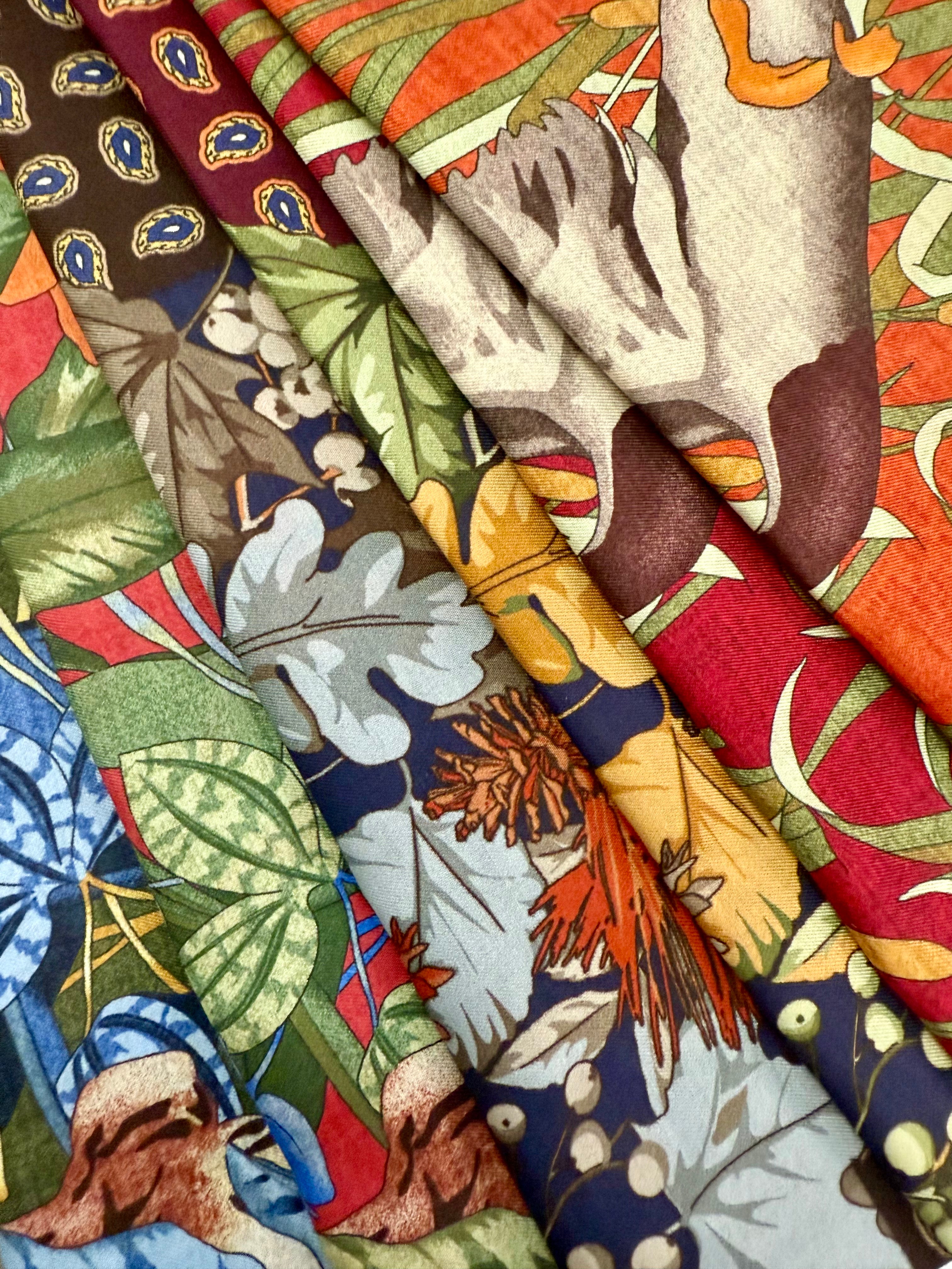 Sciarpa bandana cotone seta beccaccia marrone Fefè