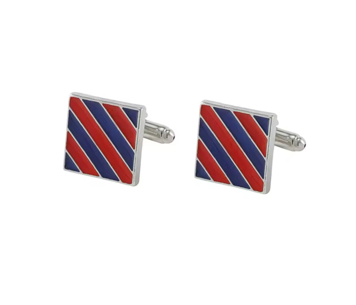 Gemelli quadrati regimental rosso blu Monsieur