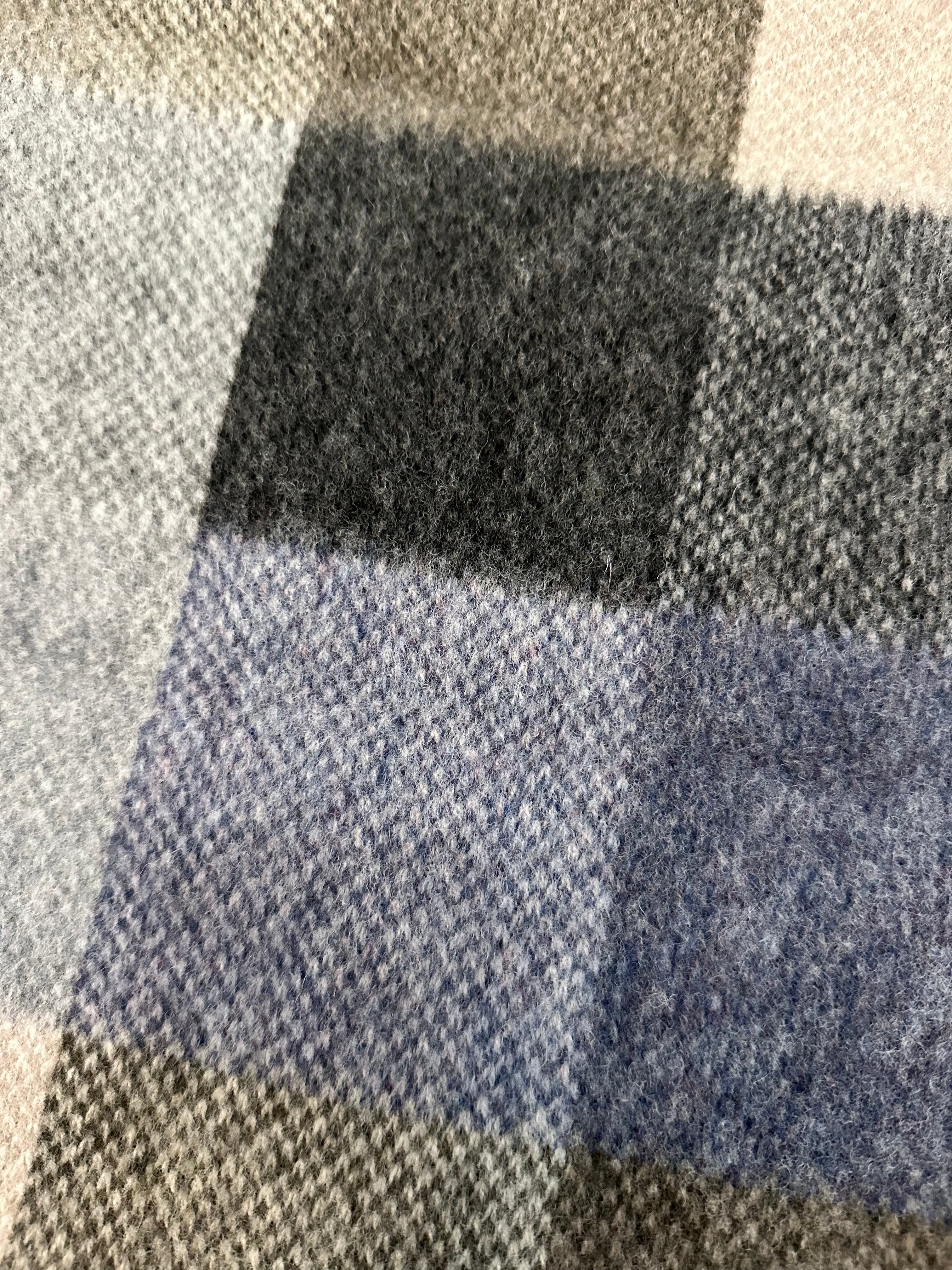 Sciarpa multicolor check lambswool grigia Robert Mackie