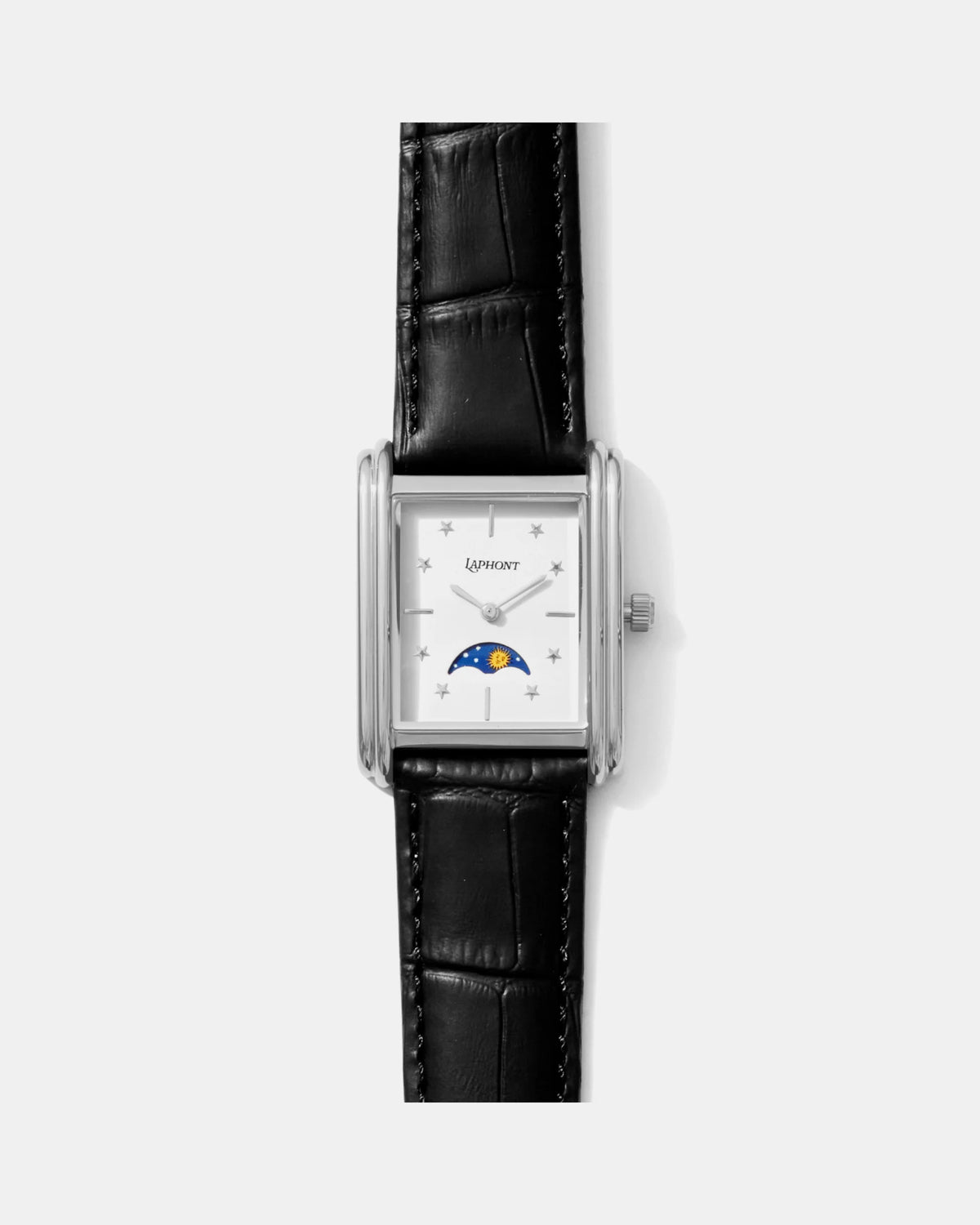 Orologio Bloc Silver Large Moonphase  black band LAPHONT