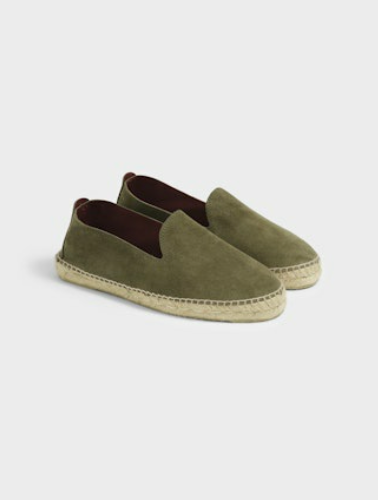 Espadrillas Tangana suede Tailored sage Luca Rubinacci x Manebì