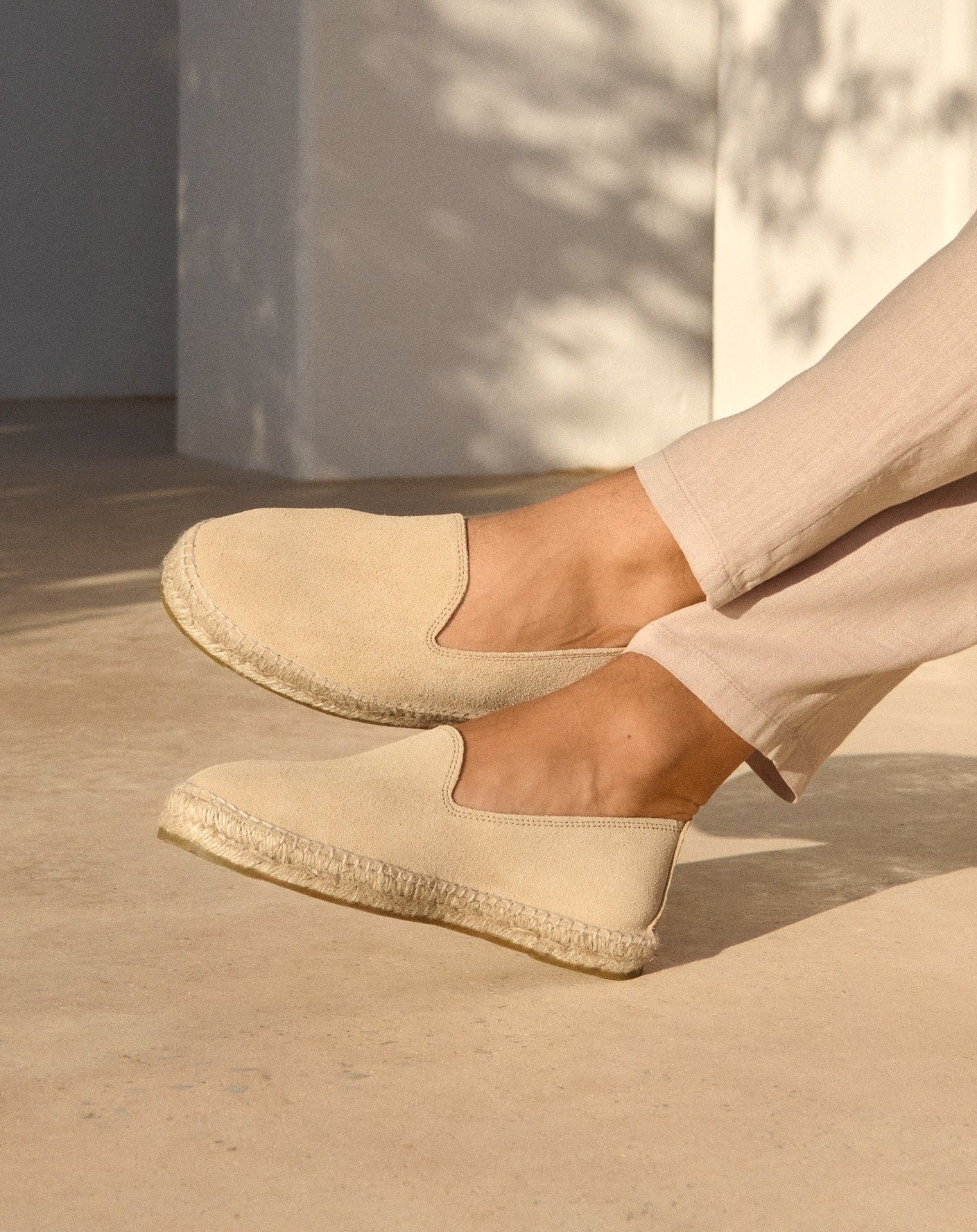 Espadrillas suede Hamptons Champagne Beige Manebì