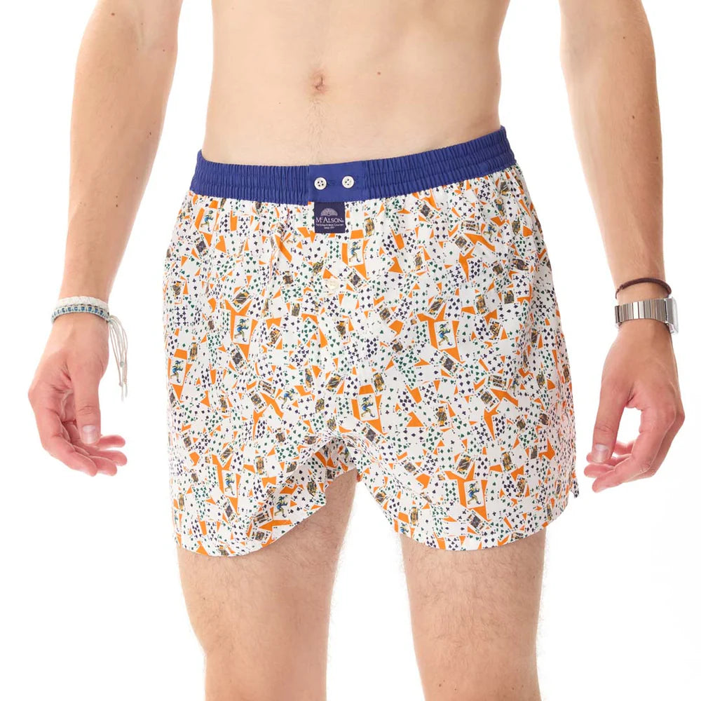 Boxer carte da gioco arancione McAlson