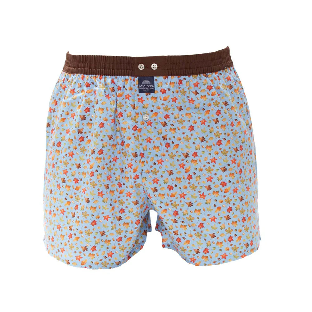 Boxer foglie light blue McAlson