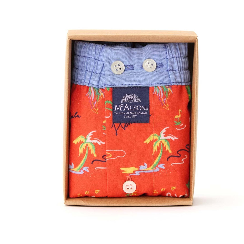 Boxer fantasia tropicale arancione McAlson