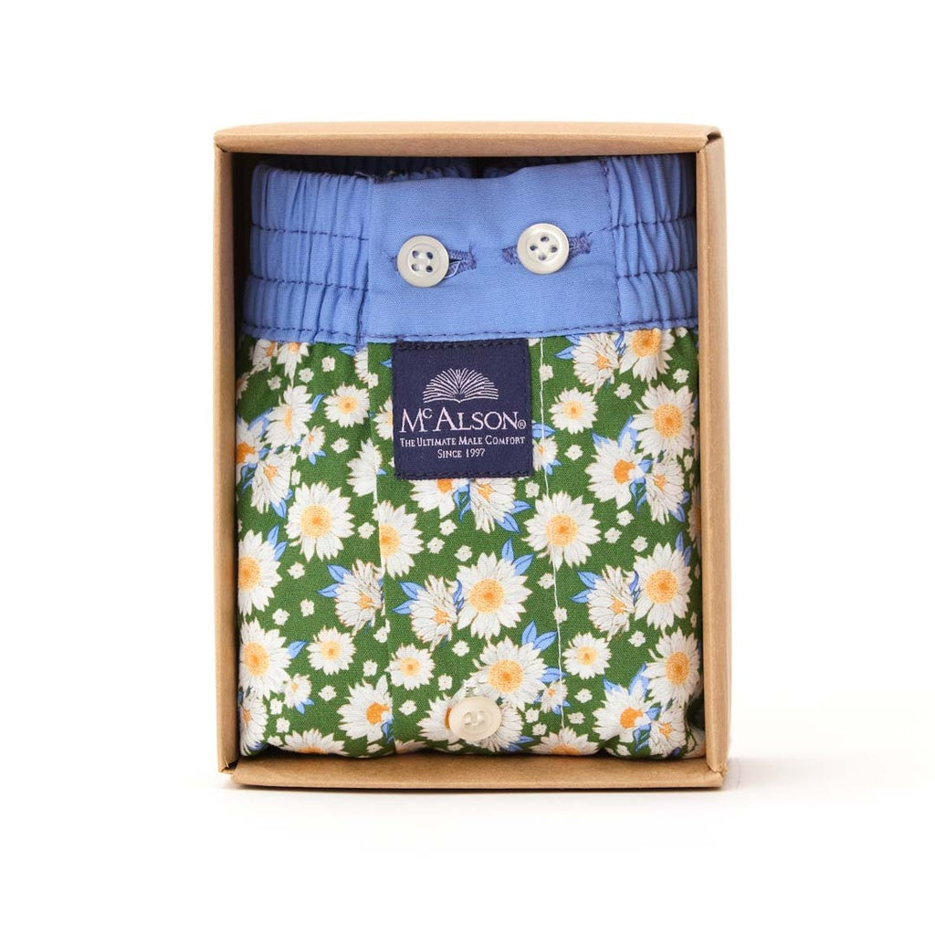 Boxer fantasia margherite verde McAlson
